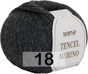 Пряжа Сеам Tencel Merino 18 графит