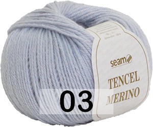 Пряжа Сеам Tencel Merino 03 св.серый