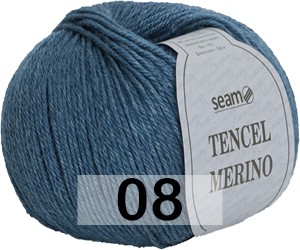 Пряжа Сеам Tencel Merino 08 морская волна