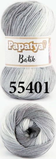 Пряжа Kamgarn Batik Papatya 554-10 бело-голубой