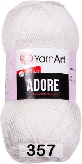 Пряжа YarnArt Adore 357 сливочный