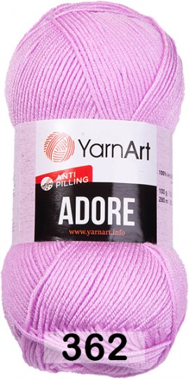 Пряжа YarnArt Adore 362 св.сиреневый