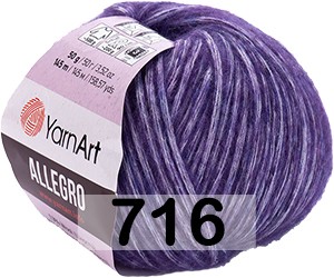 Пряжа YarnArt allegro 716 фиолетовый меланж