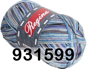 Пряжа Сеам Regina Print 931599 БЕЛО.ГОЛУБ.СЕР.
