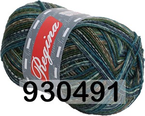 Пряжа Сеам Regina Print 930491 СИН. ЗЕЛ.СЕР.КОР.