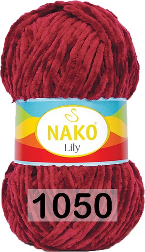 Пряжа Nako Lily 01050 т.красный