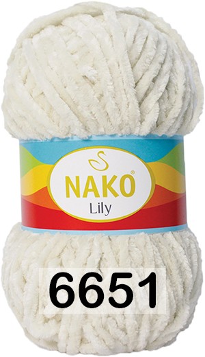 Пряжа Nako Lily 06651 кремовый