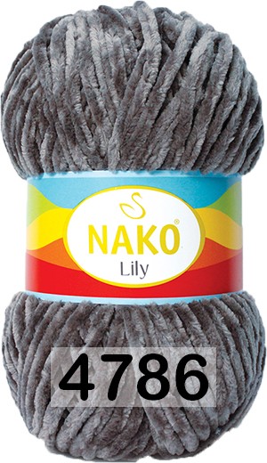 Пряжа Nako Lily 04786 т.серый