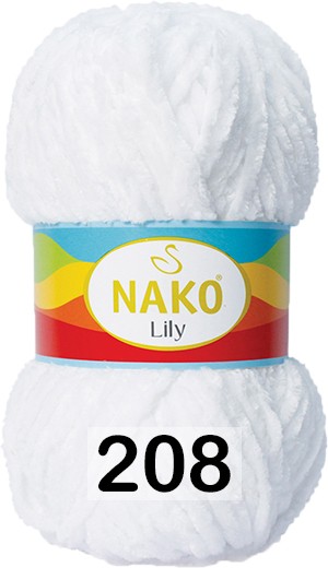 Пряжа Nako Lily 00208 белый
