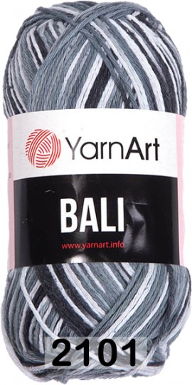 Пряжа YarnArt Bali 2101 серо-черный