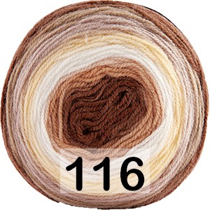 Пряжа Kamgarn Cake Cicibebe 116 БЕЛ-БЕЖ-КОРИЧН.