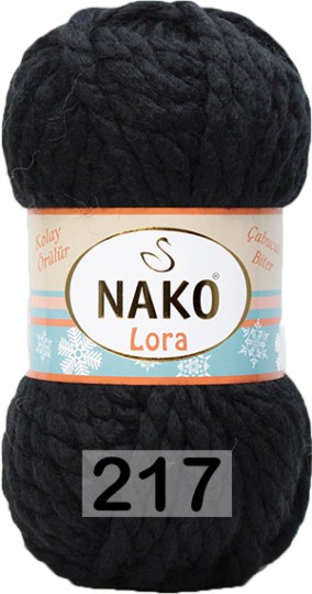 Пряжа Nako Lora 00217 черный
