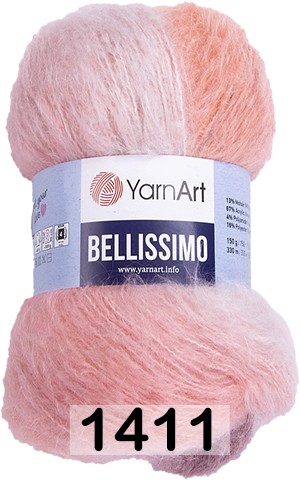 Пряжа YarnArt bellissimo 1411 КОРАЛЛ.ПУДРА