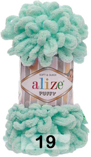Пряжа Alize Puffy 19 нежно зеленый