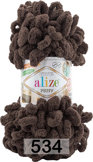 Пряжа Alize Puffy 534 БУРЫЙ