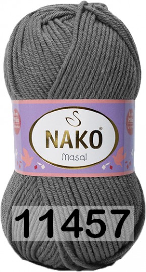 Пряжа Nako Masal 11457 т.серый