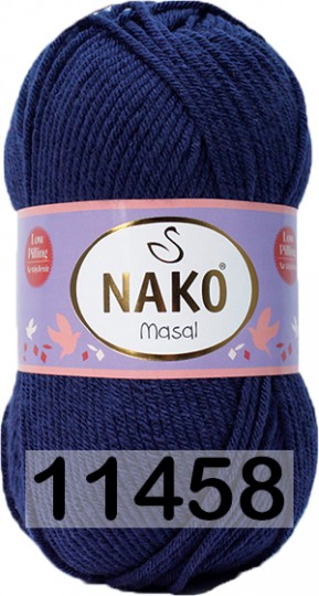 Пряжа Nako Masal 11458 т.синий