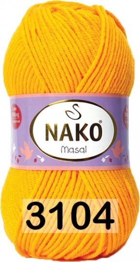 Пряжа Nako Masal 03104 желтый