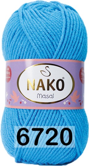 Пряжа Nako Masal 06720 яр.голубой