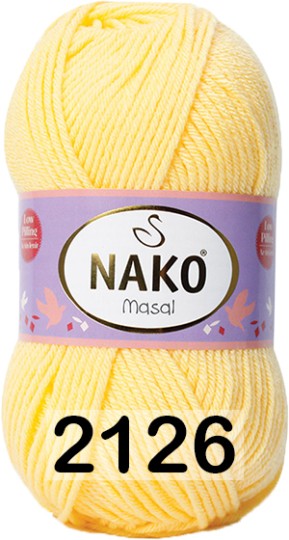 Пряжа Nako Masal 02126 желтый