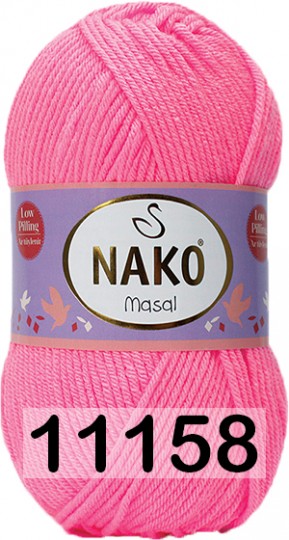 Пряжа Nako Masal 11158 яр.розовый