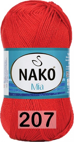 Пряжа Nako Mia 00207 красный