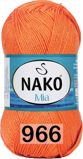 Пряжа Nako Mia 00966 оранжевый