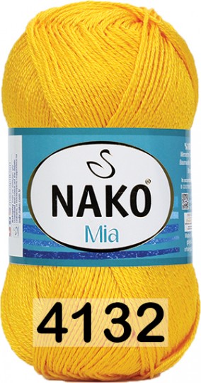 Пряжа Nako Mia 04132 желтый