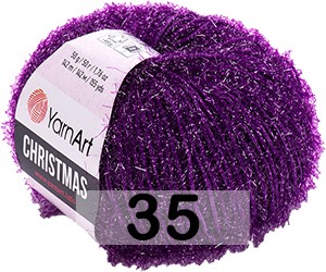 Пряжа YarnArt christmas 35 ярк.фиолетовый