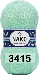 Пряжа Nako Mohair Delicate 03415 мята купить в Москве, цены в интернет-магазине Yarn-Sale