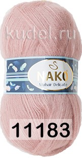 Пряжа Nako Mohair Delicate 11183 ПЫЛЬНАЯ РОЗА