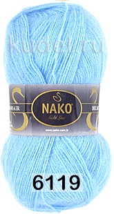Пряжа Nako Mohair Delicate 00214 серовато-голубой