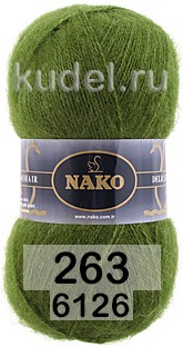 Пряжа Nako Mohair Delicate 00263 ЗЕЛЕНЫЙ