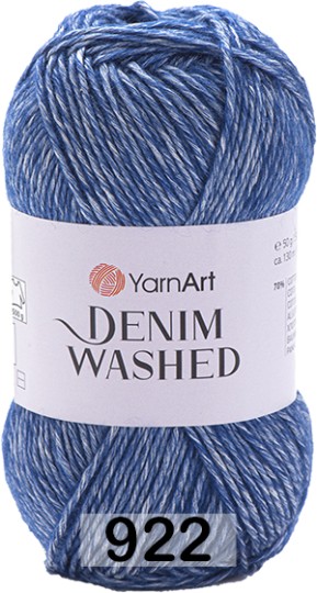 Пряжа YarnArt Denim Washed 922 СИНИЙ ДЖИНС