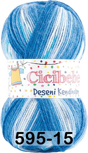 Пряжа Kamgarn CICIBEBE DK 595-15 сине-голубой