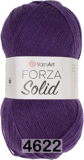 Пряжа YarnArt Forza Solid 4622 т.фиолетовый