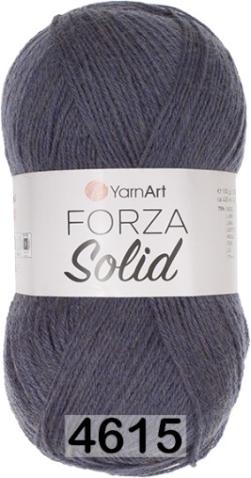 Пряжа YarnArt Forza Solid 4615 т.серый