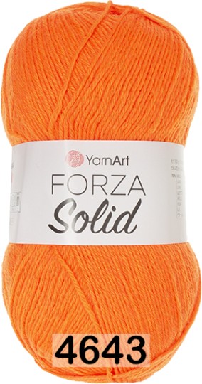 Пряжа YarnArt Forza Solid 4643 неоново-оранжевый