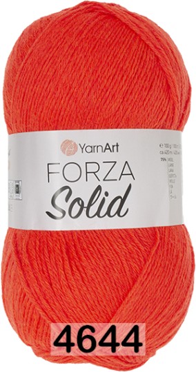 Пряжа YarnArt Forza Solid 4644 оранжевый неон