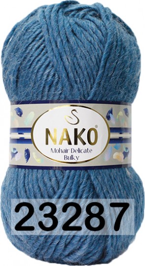 Пряжа Nako Mohair Delicate Bulky 23287 полуночно-синий