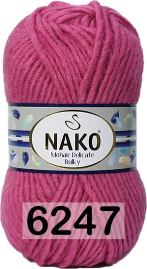 Пряжа Nako Mohair Delicate Bulky 06247 розовый