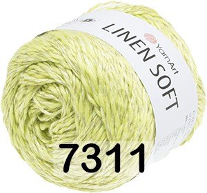 Пряжа YarnArt Linen Soft 7311 салатовый