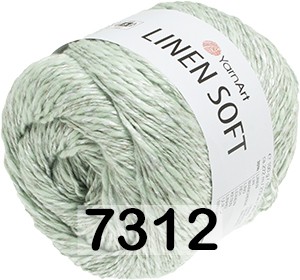 Пряжа YarnArt Linen Soft 7312 бл.зеленый