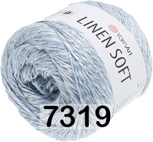 Пряжа YarnArt Linen Soft 7319 голубой