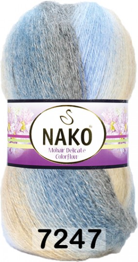Пряжа Nako Mohair Delicate Colorflow 07247