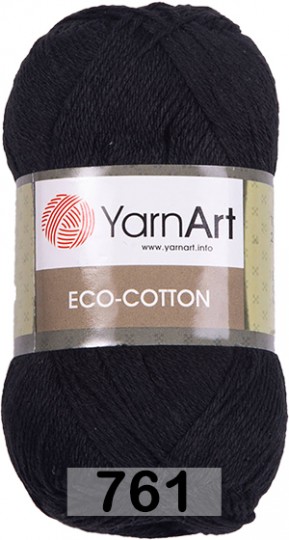 Пряжа YarnArt Eco Cotton 761 черный