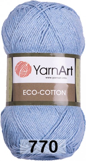 Пряжа YarnArt Eco Cotton 770 голубой