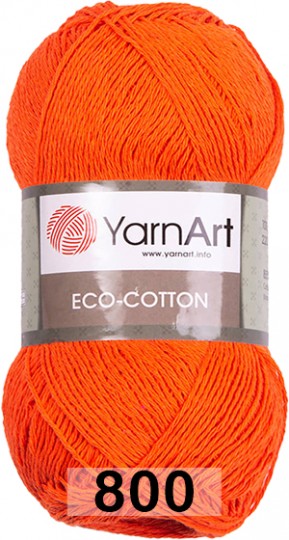 Пряжа YarnArt Eco Cotton 800 оранжевый