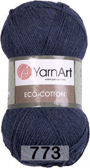 Пряжа YarnArt Eco Cotton 773 синий деним