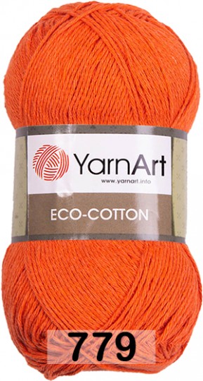 Пряжа YarnArt Eco Cotton 779 морковный